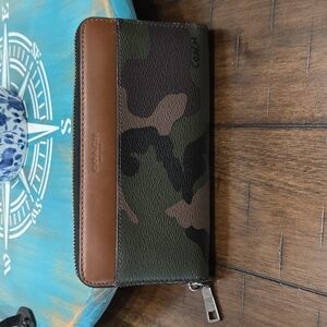 Coach Accordion Camo Wallet
